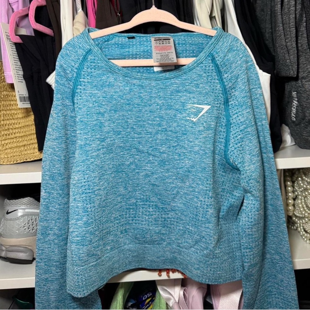 Blue Gymshark crop top